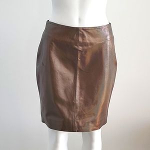 Muubaa metallic leather skirt